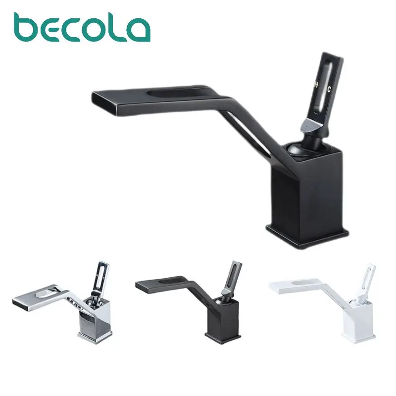 

Becola Basin Wash Basin Sink Wash Basin Faucet White Black Bathroom Hot And Cold One New Creative Personality Faucet All Copper