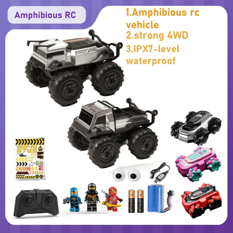 

Новый радиоуправляемый автомобиль 4WD-амфибия Мини-скелелазание Вездеход Трюк RC Внедорожник Грузовик Ван Может перейти в воду Мальчик RC Игрушка в подарок