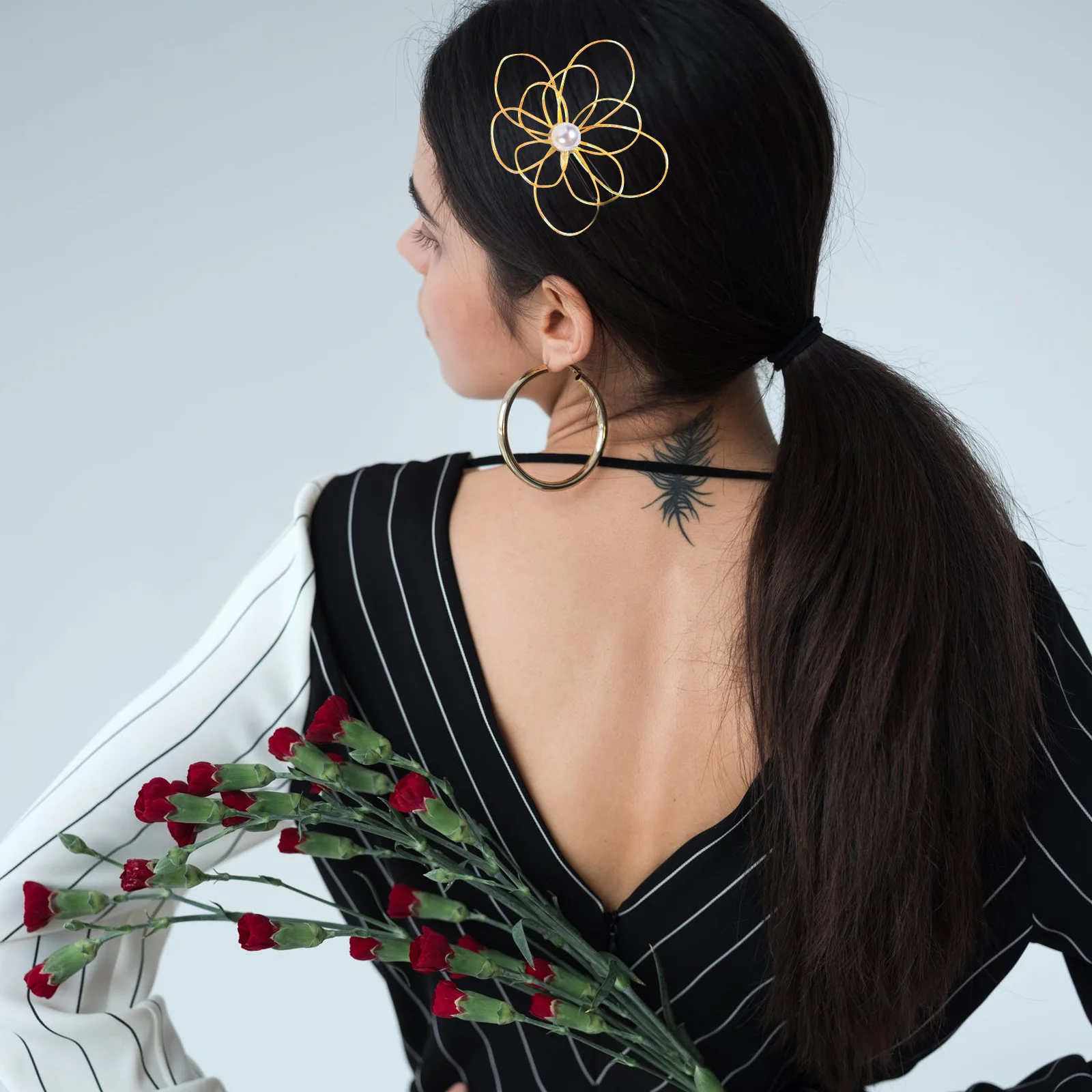 

Kimono Flower Ornament Set Decorative Headwear For Japanese Style Headdress Preserved Flower Hair Decor Female Hair