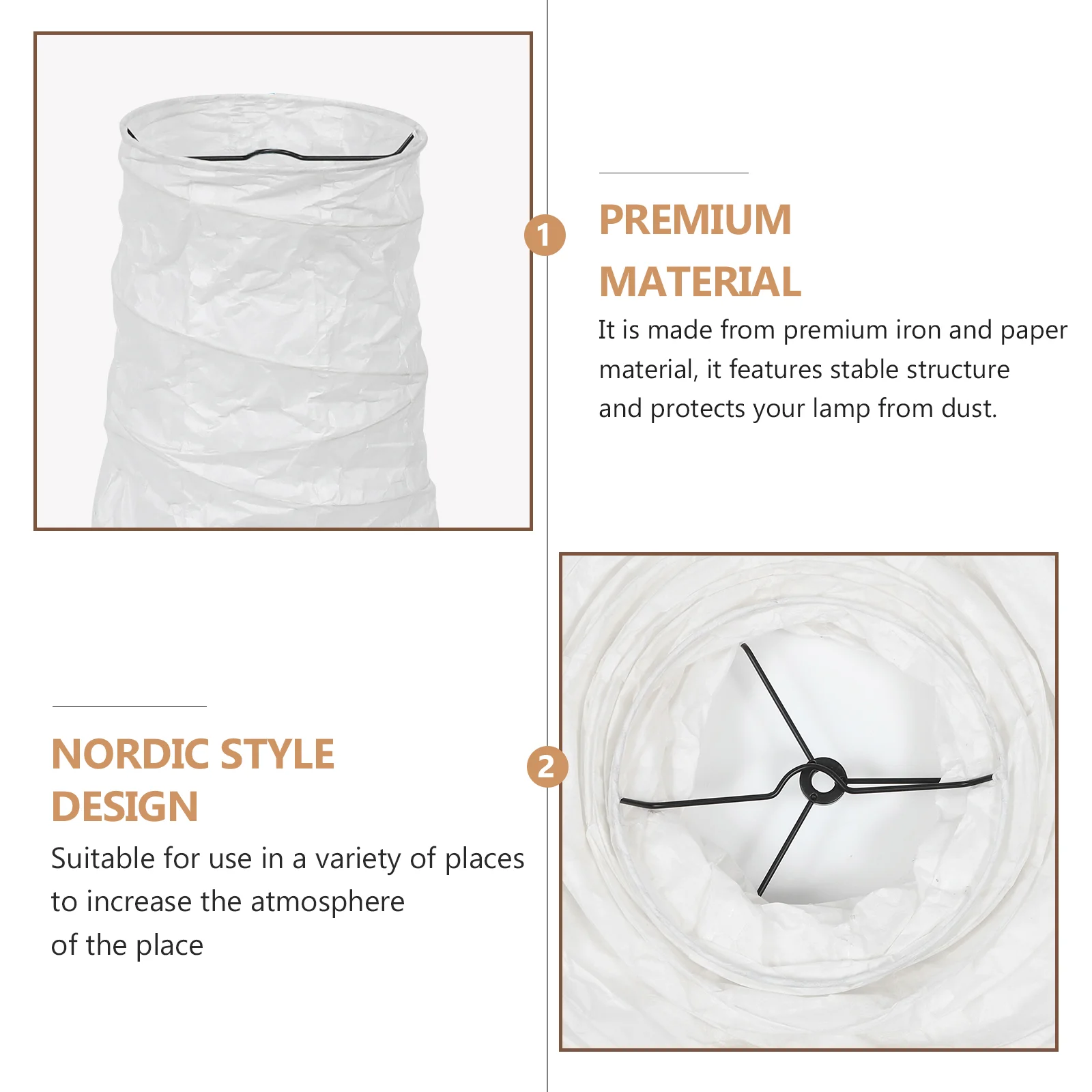 Lamp Shade Paper Floor Shades Light Lampshade Cover Lamps Lanterns Rice Style Chandelier Nordic Replacement Standing Table White