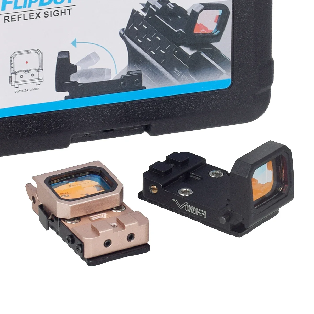 

Tactical VISM Flip Up Red Dot Sight Reflex Scope Collimator Optics Scope For Glock 17 MOS 1913 Mount Hunting Optics Scope