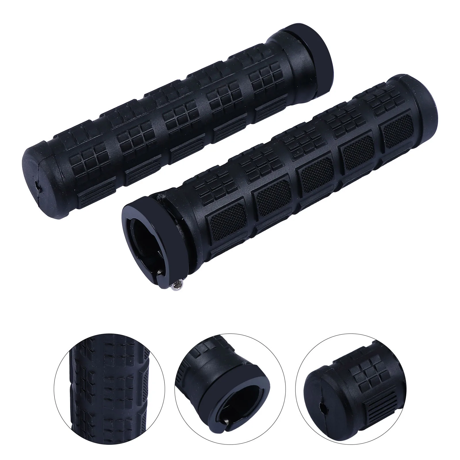 

2Pcs Single Side Lock Bike Handlebar Grip Rubber Cover Ergonomic Shockproof NonSlip Durable Riding Comfortable Child Size