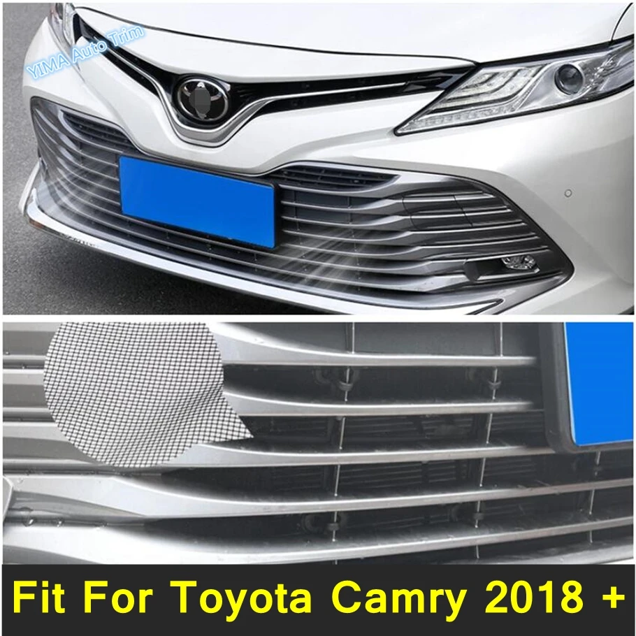 

Car Insect Screening Mesh Front Grille Insert Net Styling Protection Accessories Plastic + Metal For Toyota Camry 2018 - 2021