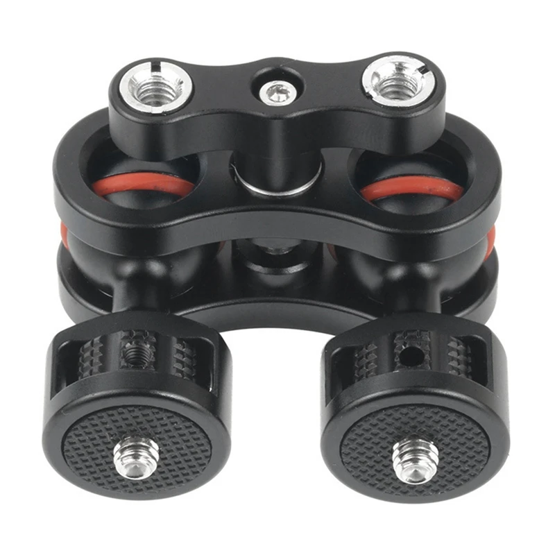 1 قطعة كاميرا Gimbal قوس الذراع مزدوج الكرة الذراع جبل 360 درجة تدوير الذراع الكرة جبل مع 1/4 بوصة المسمار