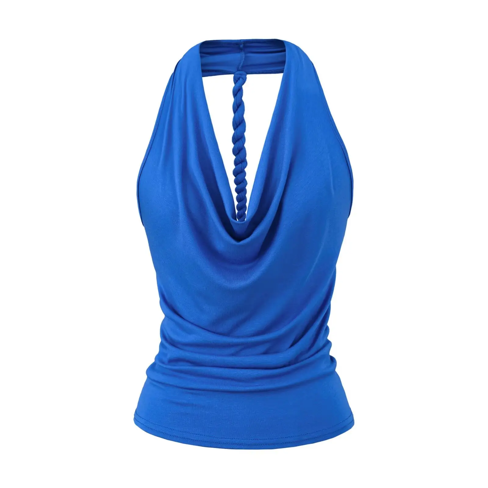 Sexy Pure Desire Hot Girl Backless Knitted Crop Top Women Summer Sexy Twisted Rope Sleeveless Vest Hanging Neck Strap Vest