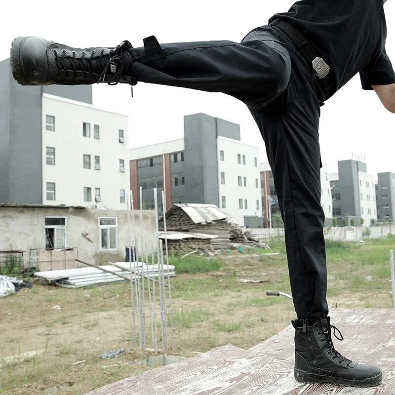 Men Combat Black Cargo Pants Outdoor Actical Pants Men Work Pantalones Combat Tactical Clothes Camo Overalls Casual Trouser