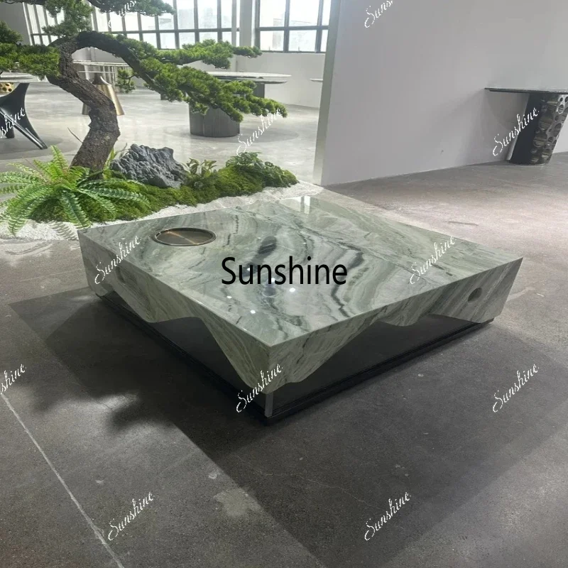 YPersonalized creative artistic sense acrylic natural coffee table simple
