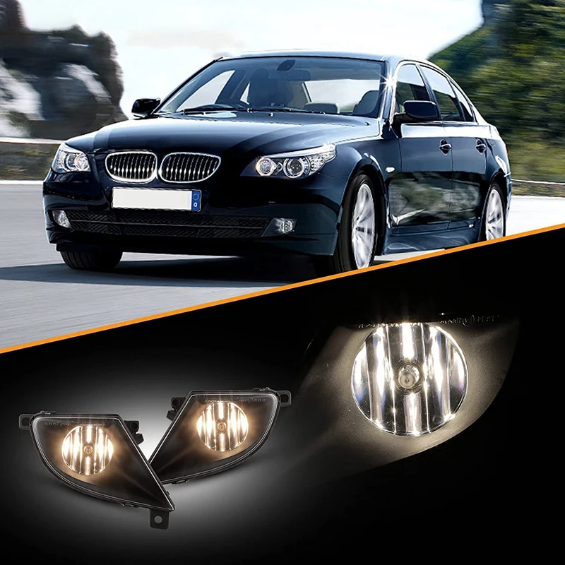 1 Pair Fog Lamp Fog Lights Driving Light For-BMW 5 Series E60/E61 525I 528I 528Xi 530I 535I 535Xi 550I 2008-2010