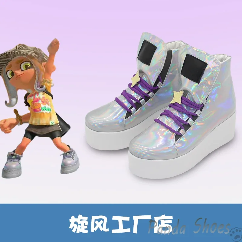 Juego Splatoon Hime zapatos de Cosplay Anime Cos Comic Cosplay disfraz Prop zapatos para fiesta de Halloween Con