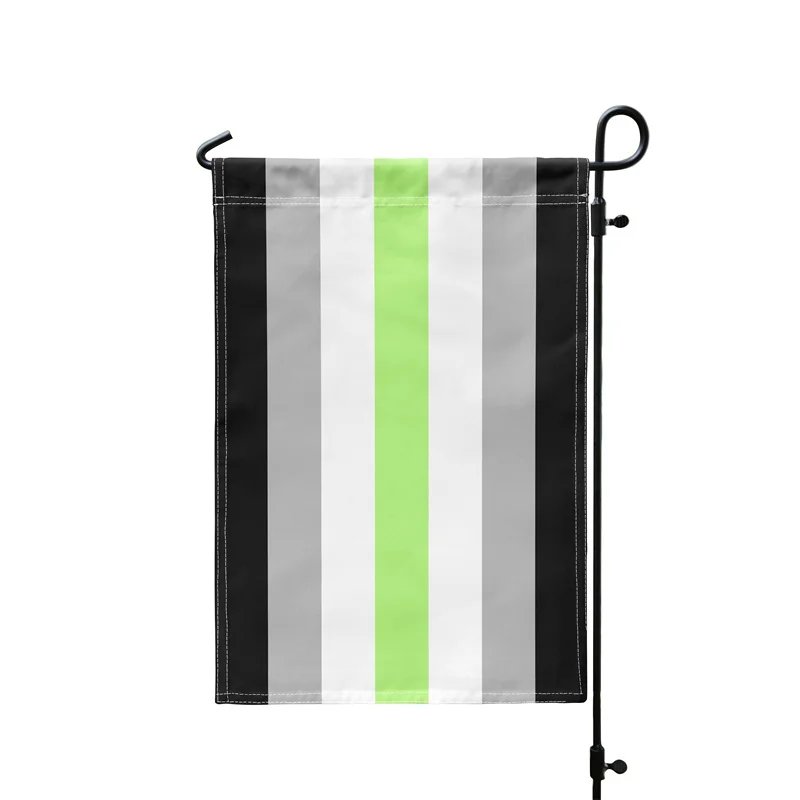 Aertemisi Agender Pride Flag Rainbow LGBT Garden Flag for Yard Patio Porch Lawn