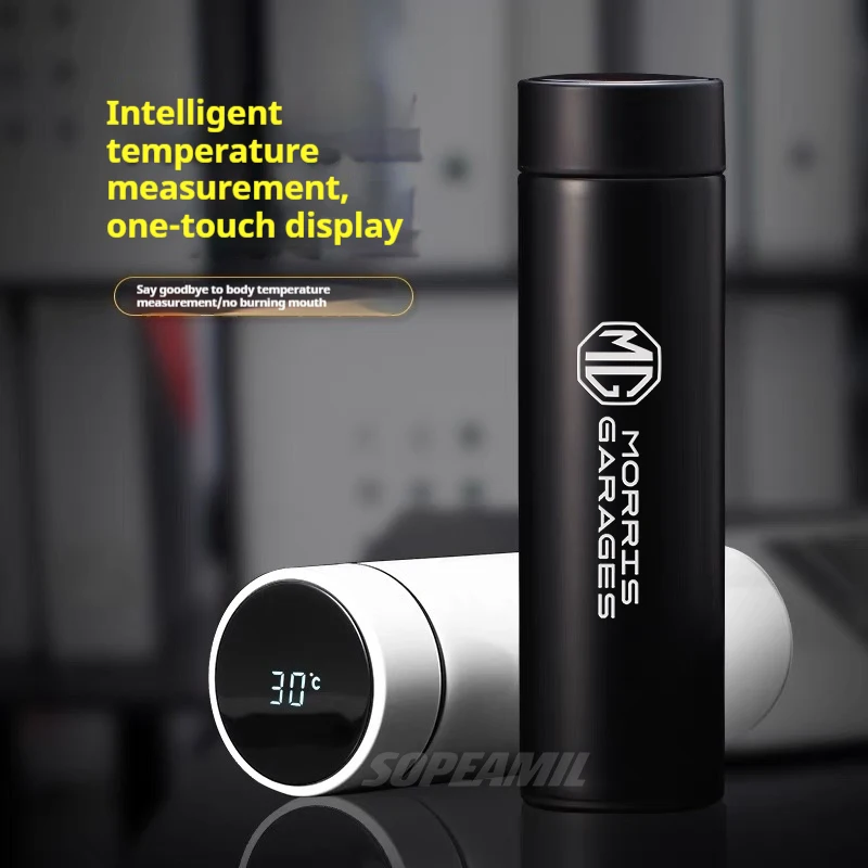 Car Thermos Cup Water bottle Temperature display Coffee cup Thermos Flask MG ZS HS ES5 MG4 Electric EV MG3 MG5 MG6 MG7 ONE EZS