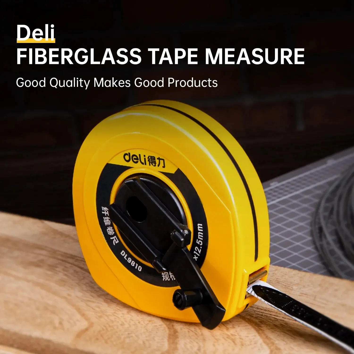 Deli Fiberglass Tape Measure Circular Leather Tape Carpenter Measuring Meter Tape Measure Woodworking Tool Measuring Tape