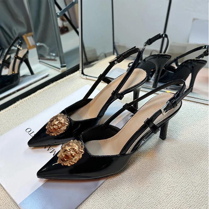 

luxurious style net fabric rhinestone high-heeled slippers Designer pure color sexy and fashionable high-quality banquet sandals