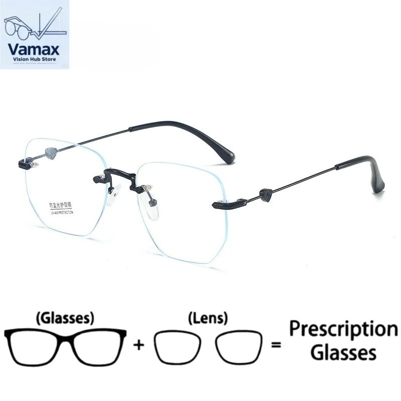 

VAMAX Ultra Light Square Frame Degree Eyeglasses Women Men Blue Light Block