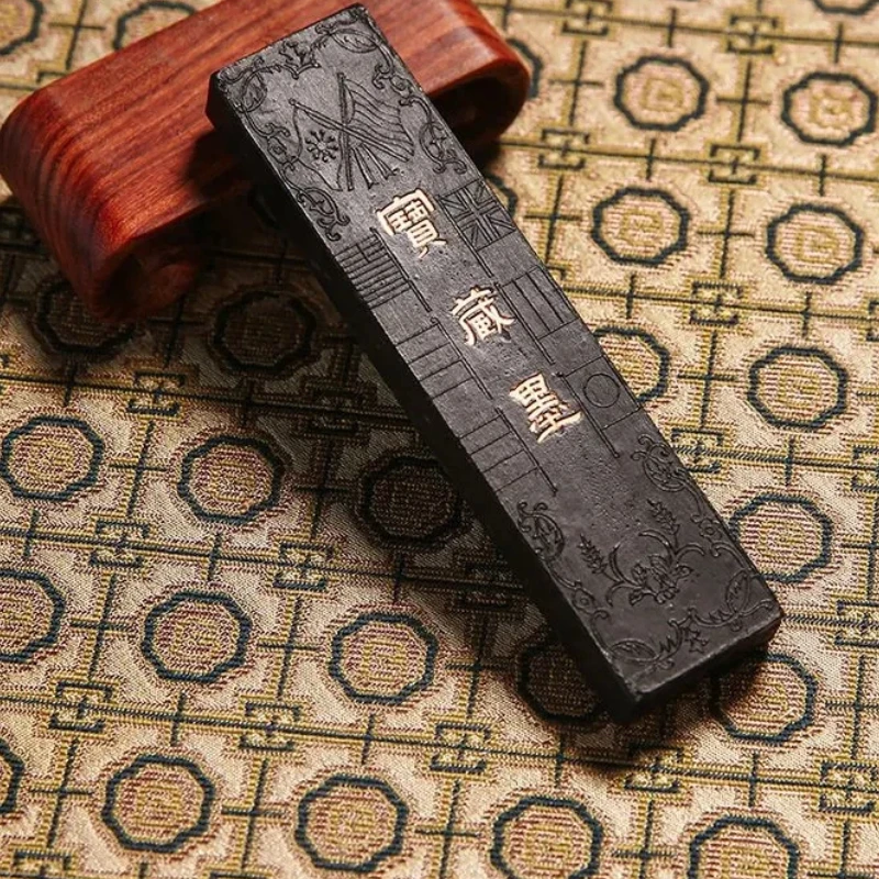 Chinese Calligraphy Ink Stick Pine Soot Solid Ink Block Handmade Ink Stick for Writing and Painting Ink Bar Stationery Supplies