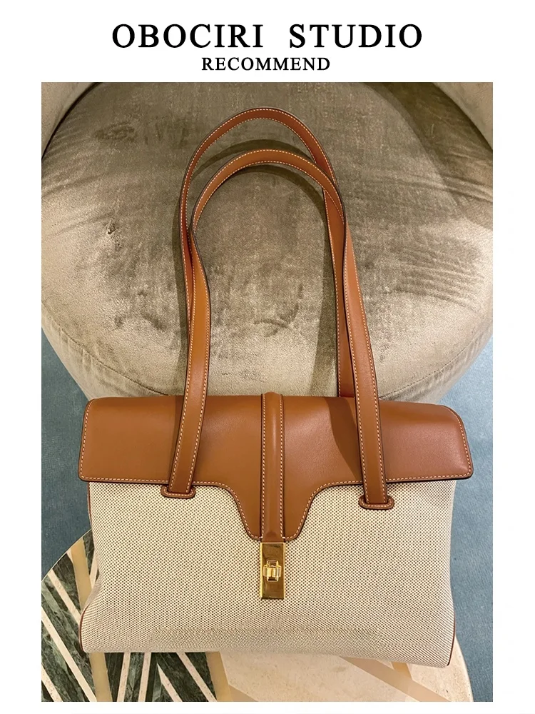 

Leather Soft6 Tote Bag Large Capaci Commuter Underarm Casual Canvas oulder Bag for Women Practical Single oulder Bag