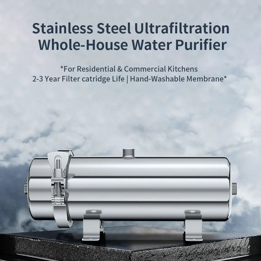 Eiree 1000l-10000l membrana de ultrafiltração doméstica purificador de água poço purificação de água para água de torneira rural grande fluxo ra