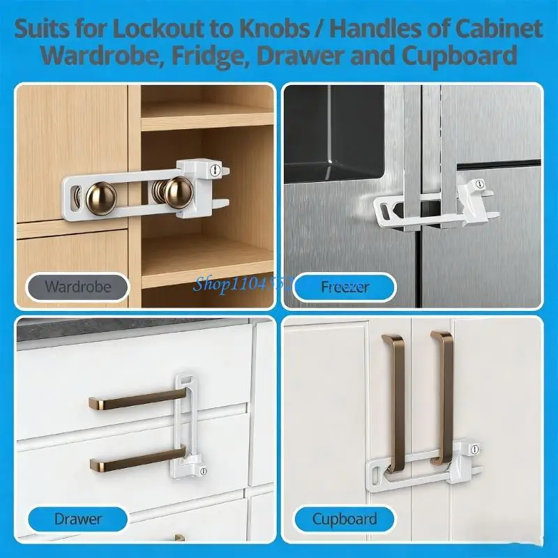Y6GD Aluminum Alloys Door Latches Multifunctional Door Bolt Surfaces Mounted Cabinet
