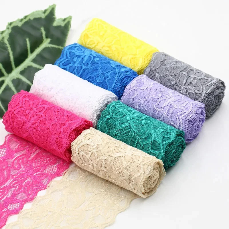 8Cm Spandex-Spitze Elastisches Bastelband Weiß Schwarz Stretch-Spitzenborte Strickmaterial Diy Bekleidungszubehör Sf4Bb2870Dbe9429Fada2229E92D4E13C2