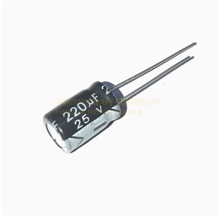20pcs  220uf 25v new direct insertion electrolytic capacitor specification: 8 * 12
