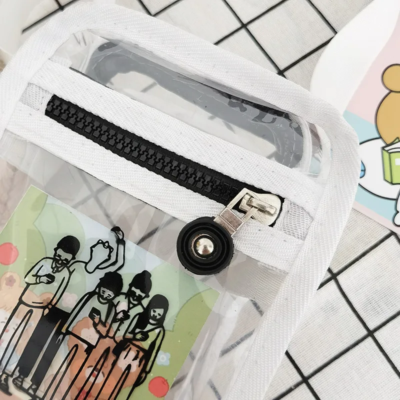 2026 Trendy cool transparent summer new fashion crossbody female casual student bag Korean version couple shoulder bag