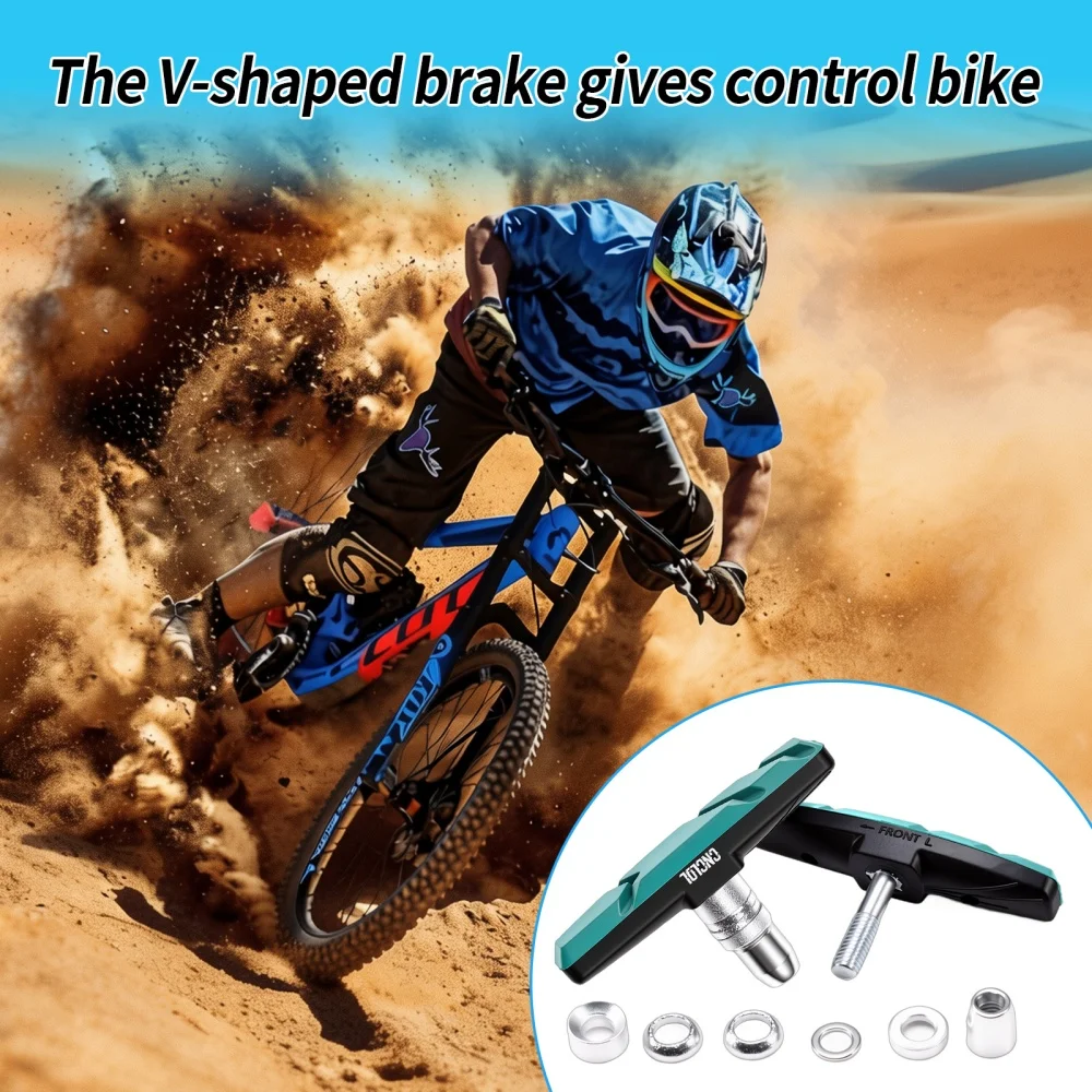 CNCLOL Fahrrad-V-Brake-Bremsbeläge 55 mm / 70 mm, passend für MTB, Faltrahmen, BMX-Fahrrad, Gummi-Bremsbeläge, 2 Paar, passend für Shimano/SRAM V-Brake – Detail 12