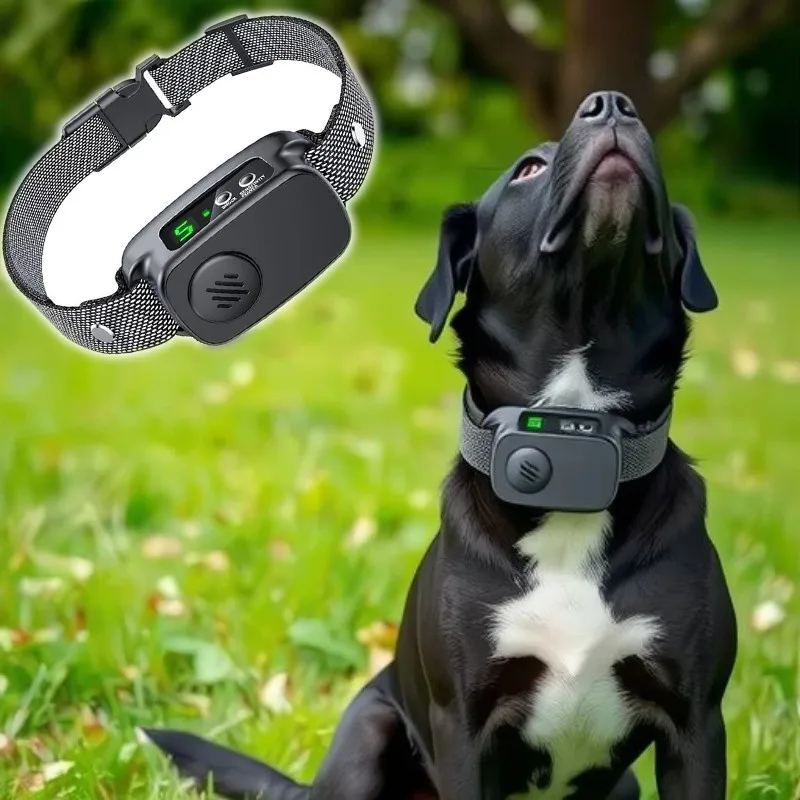 

New Smart Dog Bark Stopping Collar for Large Medium Dogs with 5 Adjustable Sensitivity, Automatic Anti-Barking Trainning Collar