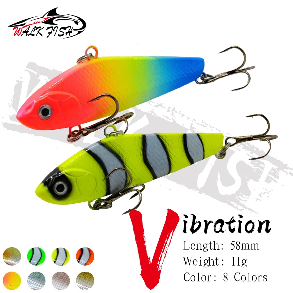 WALK FISH 5,8cm 11g VIB Angelköder Metall Langstrecken-Komposit Vollschwimmender Meer- und Süßwasser-Kunstköder