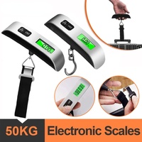 110lb/50kg Portable Scale Digital LCD Display Electronic Luggage Hanging Suitcase Travel Weighs Baggage Bag Weight Balance Tools