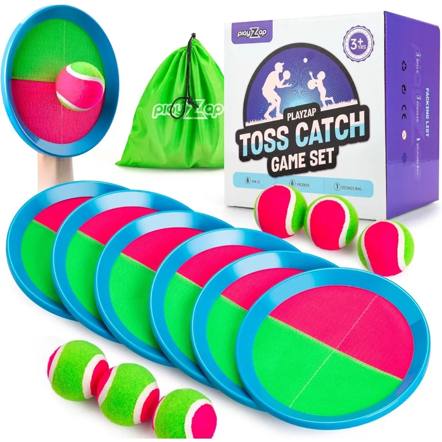 Ensemble de lancer et de capture de balles améliorées, jouets pour tout-petits, jeux pour toute la famille, résistant à l'eau, idéal pour la plage, la piscine, la cour en plein air