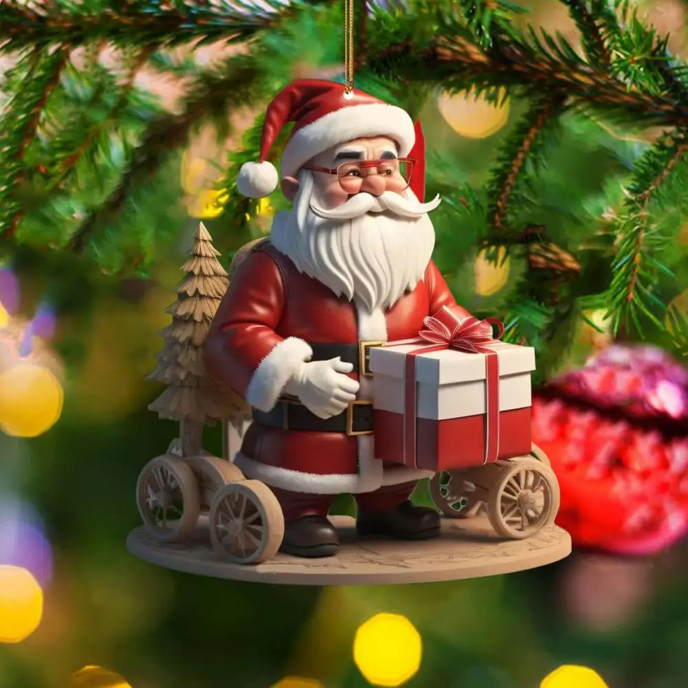 

Festive Santa Claus Decorations Acrylic Santa Claus Pendant Festive Santa Claus Pendants for Christmas Tree for Home for Friends