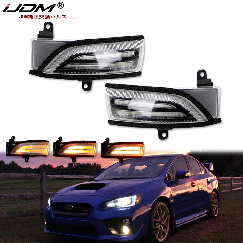 

2Pc LED Dynamic Side Mirror Light Dynamic Turn Signal Position Lamp For Subaru WRX STI Forester Outback Impreza Legacy Crosstrek