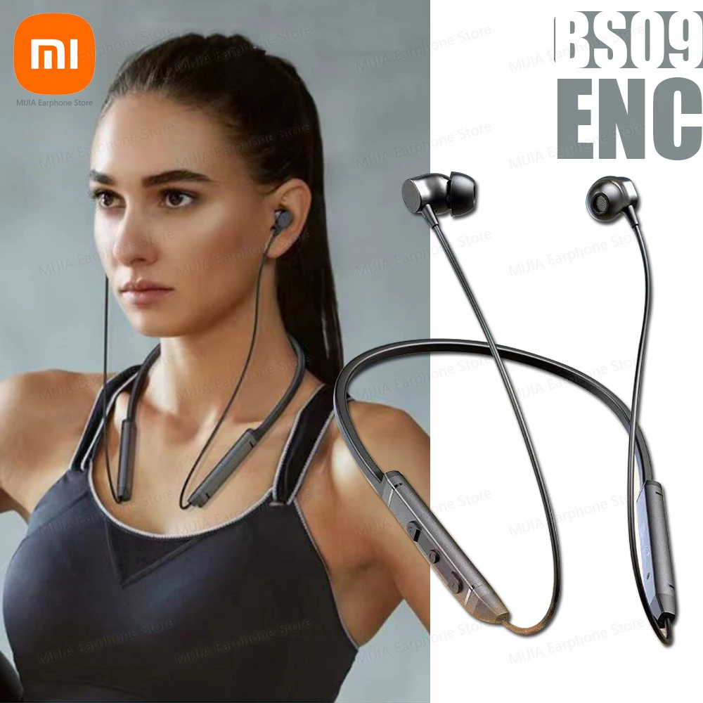 Xiaomi MijiaI BS09 ENC Wireless Earphone Neckband Sport Running In Ear Headphone Bluetooth 5.3 HiFi Stereo Headset