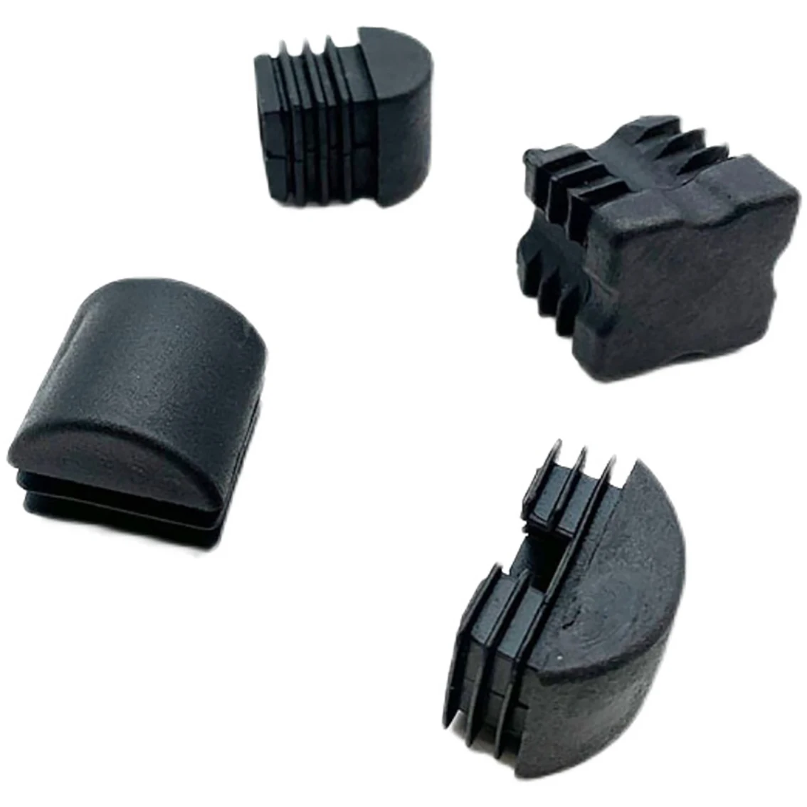 4Pcs Square Plastic Feet Pads Hole Plug 13*25mm-60*60mm Non-Slip Protection Gasket Covers Caps For Pipe Chair Furniture