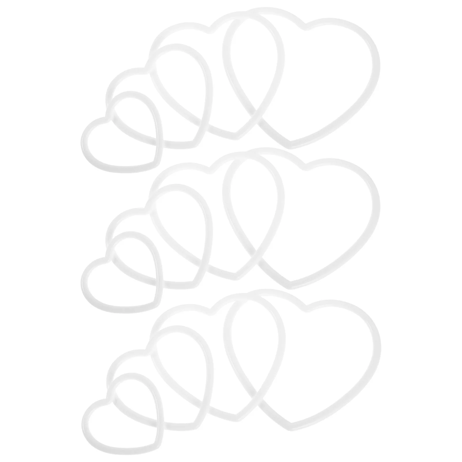 

36pcs Plastic Dream Catcher Ring: Heart Shaped Macrame Hoop For Diy Wall Hanging Decor, Floral Wreath Craft Supplies Boho