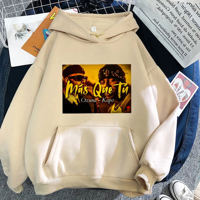 2025 Ozuna X Kapo Mas Que Tu Hoodie Pullovers Female Male Long Sleeve Sweatshirts Unisex Oversized Fans Unisex Fashion Clothing