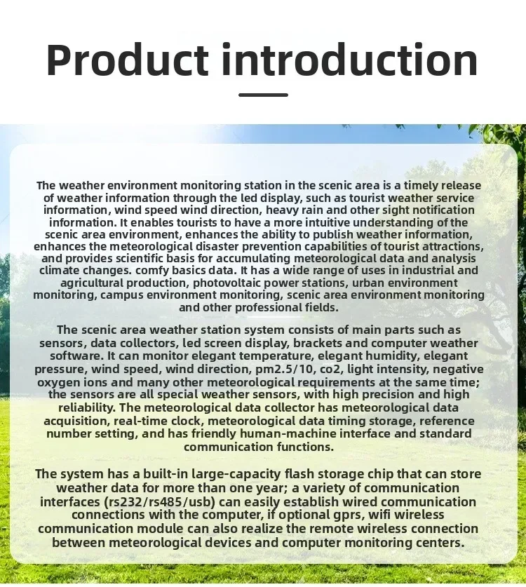 Air Quality Monitoring Station Wetland Park Scenic Area Negative Ion Ecological Environment Meteorological Station Tourist