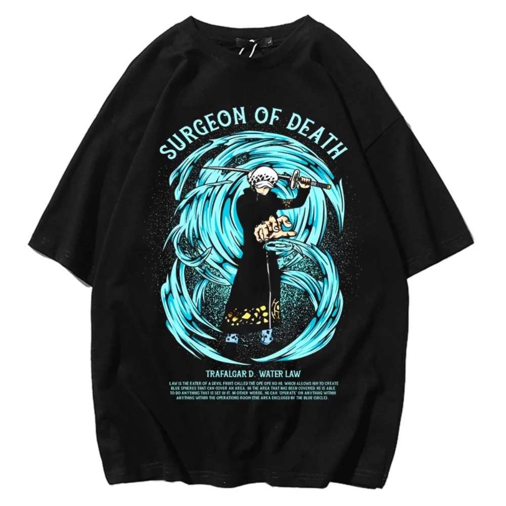 One Piece Yamato Kaido T Shirt Anime Unisex Cotton Graphic Print Oversized Short Sleeve Streetwear Hip Hop Casual Fitness New