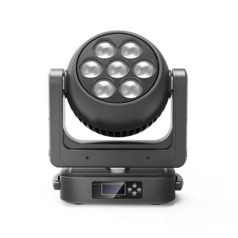 Super Brightness 4in1 RGBW LED Zoom Moving Head Light 7x60W for Disco Party BEE Eyes Beam Wash Light