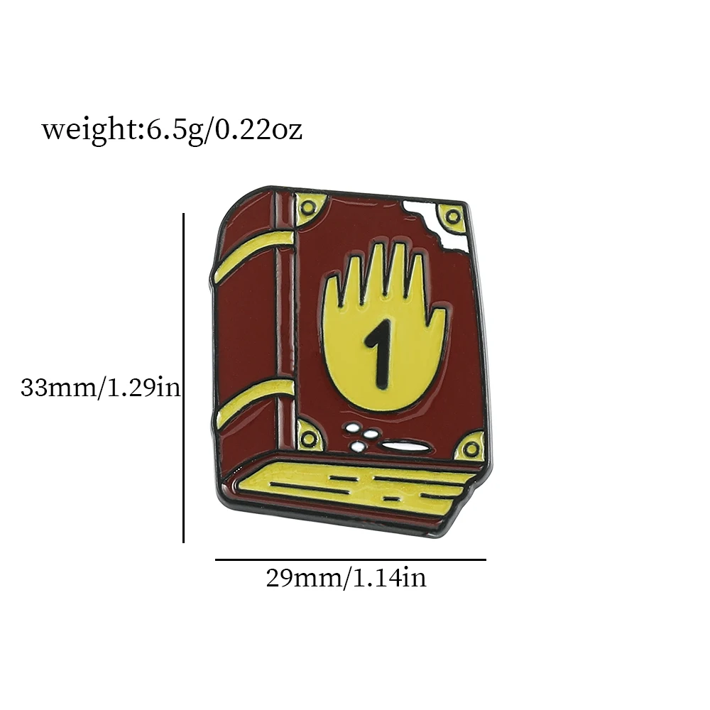 Anime Gravity Falls Boy Girl Enamel Pins Badge Magic Book Roulette Brooche Backpacks Lapel Pin Jewelry Gift for Fans Friends