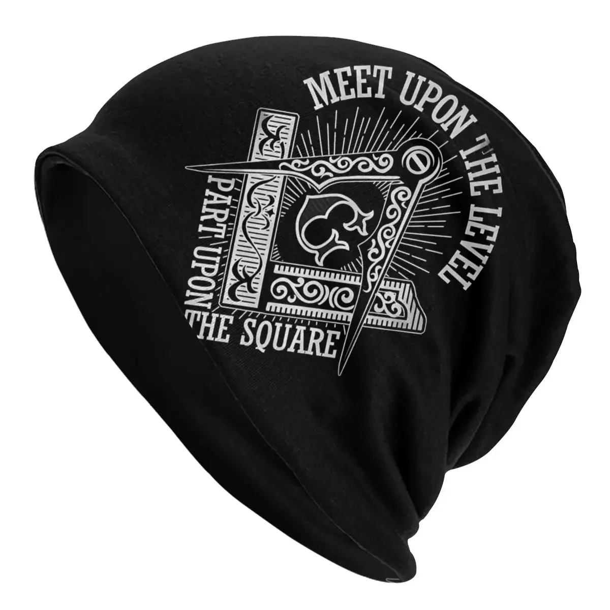 Freemasonry Skullies Beanies Caps Upon The Level Thin Hat Autumn Spring Bonnet Hats Men Women's Hip Hop Ski Cap