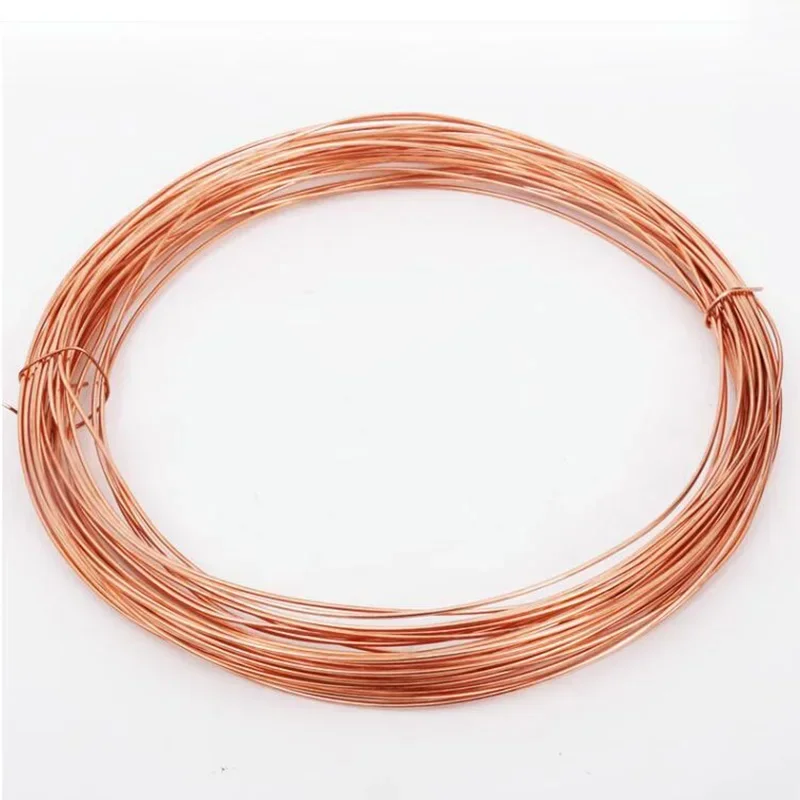 Copper Wire Round (Dead Soft) Blank Without Paint Uncoated Craft Wire 0.1 0.2 0.3 0.4 0.5 0.6 0.7 0.8 1 1.5 2 2.5 3mm