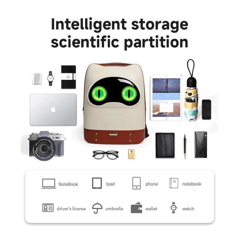 

LED student backpack schoolbag outdoor waterproof casual APP Bluetooth animation cute backpack Women Bag Mochila Feminina