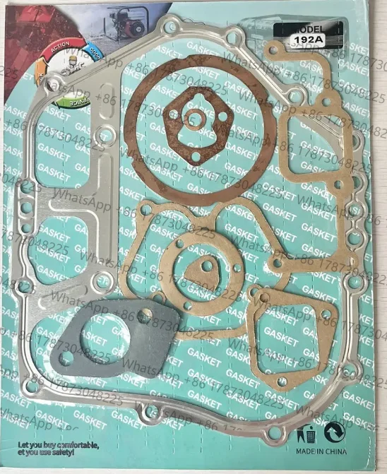 FULL GASKET SET FOR CHINESE 192 AIR-COOLED DIESEL GENERATOR BASE GASKET REPLACEMENT PARTS