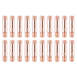 20pcs MB15 15AK Contact Tip Welding Nozzles M6 Thread Welding Torch Power Nozzle 0.6mm-1.2mm For MB15AK MIG Welding Torch