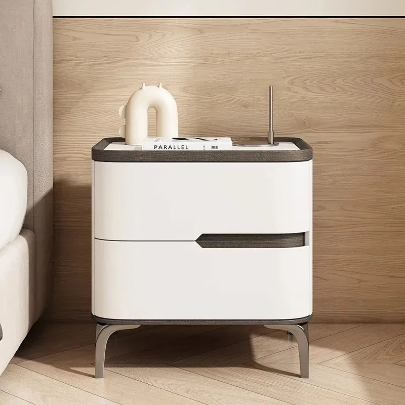 

Room Decor Modern Bedside Table Creative Unique Style Trendy Nightstands Design Organizer Mesitas De Noche Bedroom Furniture