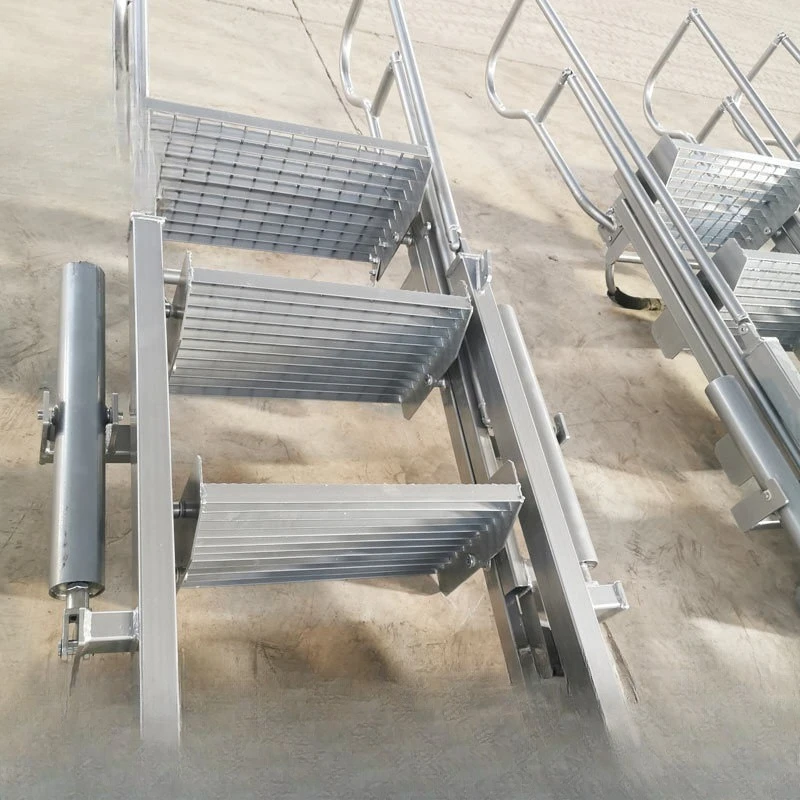 Escalator, three steps, four steps, five steps