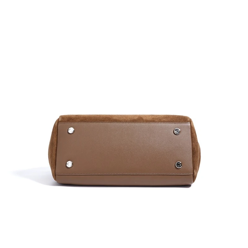 موضة سعة كبيرة المرأة Forsted جلد البقر حقائب كتف مصمم سستة حقيبة يد عالية الجودة حقيبة يد جلدية أصلية تخفيف حقيبة #5