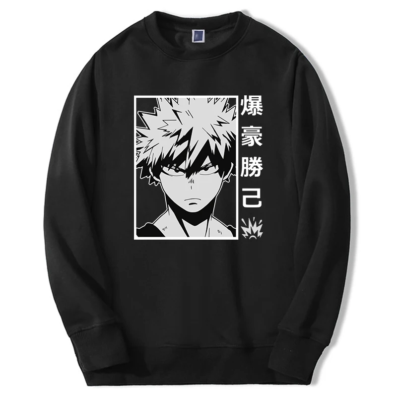 

My Hero Academia Sweatshirts Hoodie For Men Mangas Anime Bakugou Graphic Pullover Fashion Fleece Crewneck Streetwear Sportswear