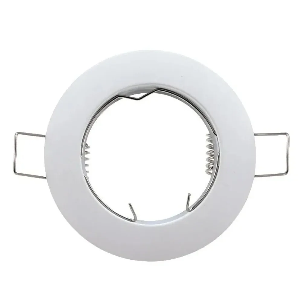 Soporte de taza de lámpara de aleación de aluminio, carcasa de lámpara de techo integrada MR16 GU10, soporte de anillo de superficie de foco